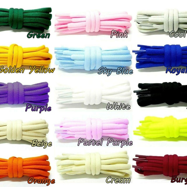 Over 50+ Colours Thick Fat Oval Shoe Laces Replacements Laces for Dunk SB Low Hi