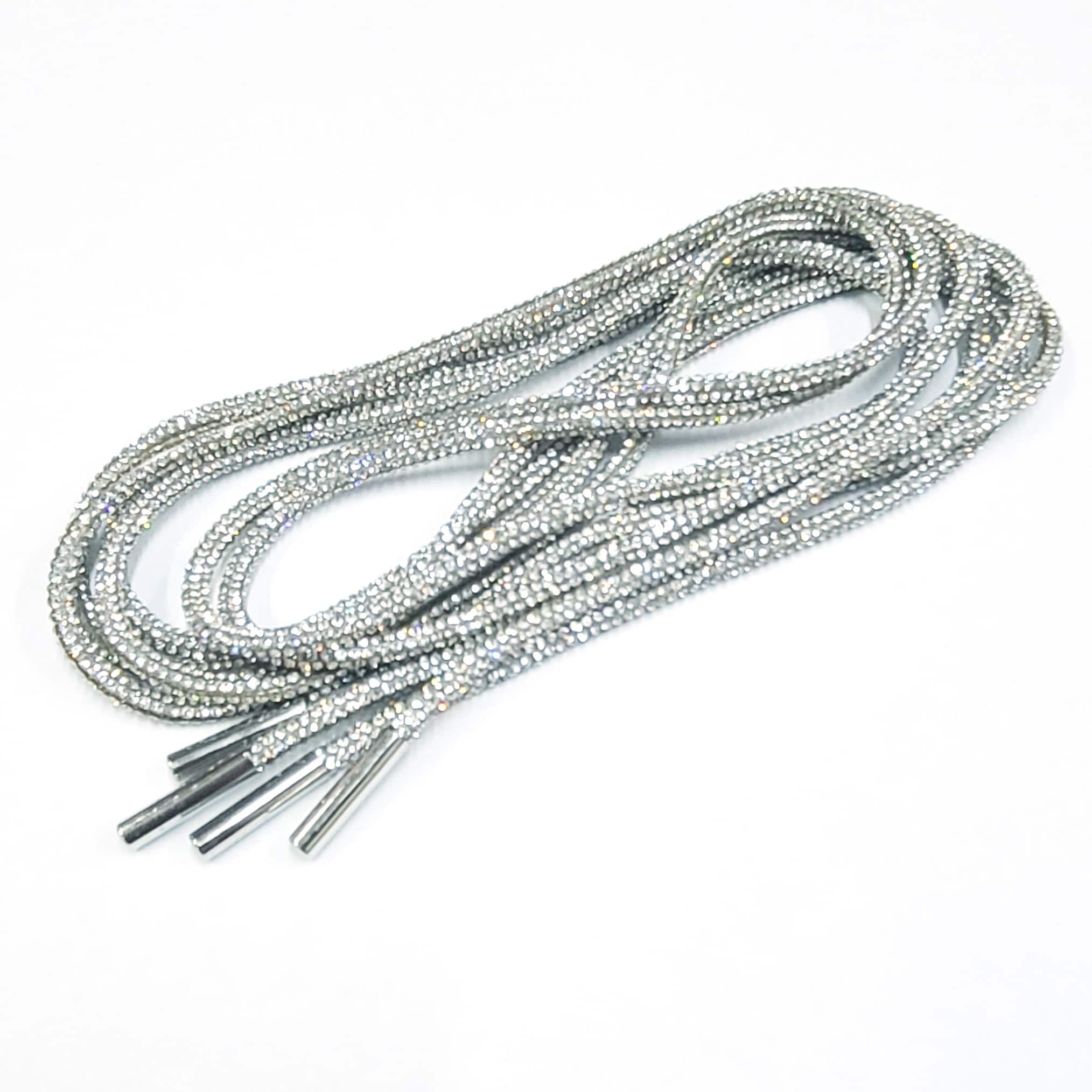 silver sparkle shoe laces