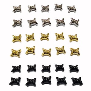 10x Stacheldraht Dubraes Lace Locks Gold/ Silber/ Matt Schwarz