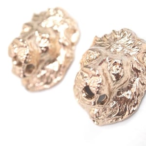 Metal Lion Head Lace Locks For Air Lebron Jordan LBJ 8 Dunk Max Force 1 Gold