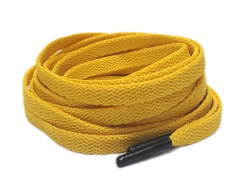Basic Flat Yellow Ochre Shoelaces Fit For Air AJ Jordan 1 Dunk SB