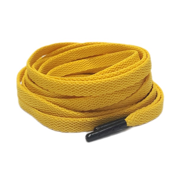 Basic Flat Yellow Ochre Shoelaces Fit For Air AJ Jordan 1 Dunk SB