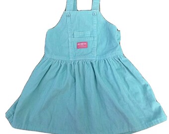 teal overall dress