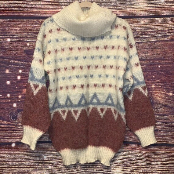 Vintage Ge-Ka Icelandic Wool Fuzzy Sweater