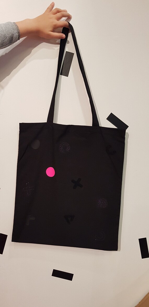 neon pink tote bag