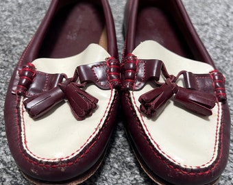 Mod Shoes Ox Blood leather tassel Loafers size 37 size 4