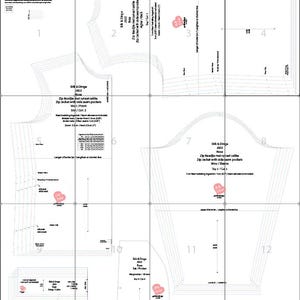 PDF-sömnadsmönster för hög kragejacka, dragkedja fram, sidofickor, (M-4XL) (A0, A3, A4, Letter) engelska och afrikaans bild 4