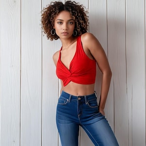 Twisted Crop Top Sewing Pattern: Sizes XXS-XL (PDF)