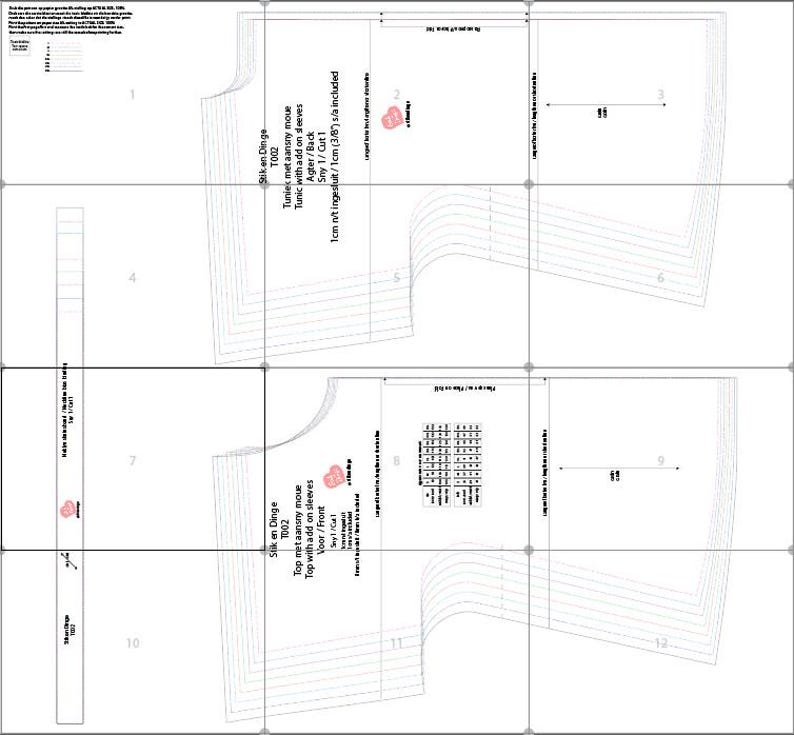 Easy Tunic Sewing Pattern PDF: Beginner Friendly, Sizes S-5XL (A0, A3 ...
