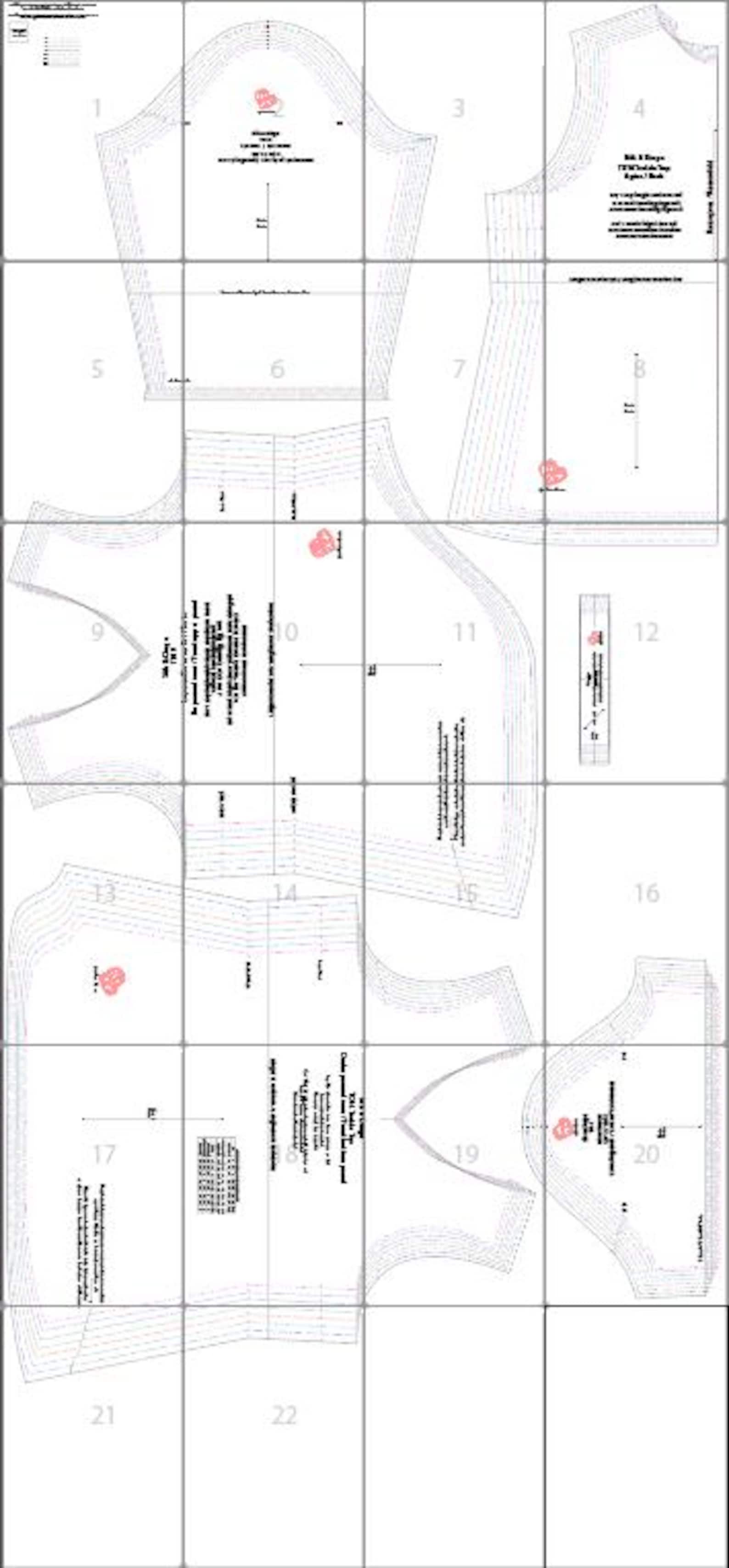 Tunic Letters Stylish Tunic/top, Pdf Sewing Pattern, Sizes S-5XL, Formats A0,a3,a4 ...