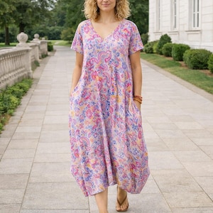Dolman Sleeve Cocoon Dress, pdf Pattern, A0,A3,A4,Letter, S-5XL, English and Afrikaans instructions