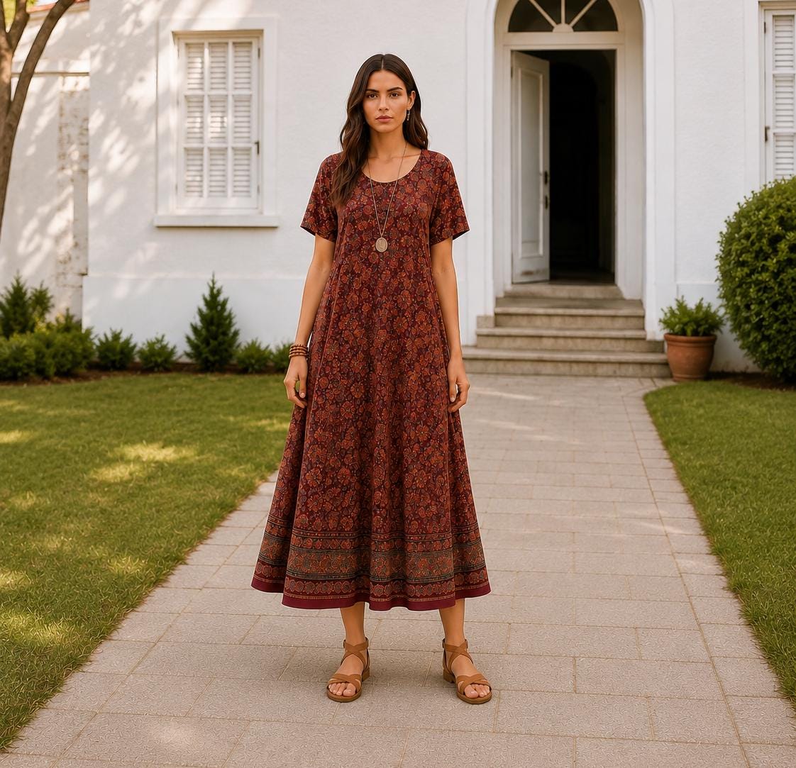 boho dress size 16 and breathable fabric for