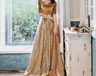 golden gown for party