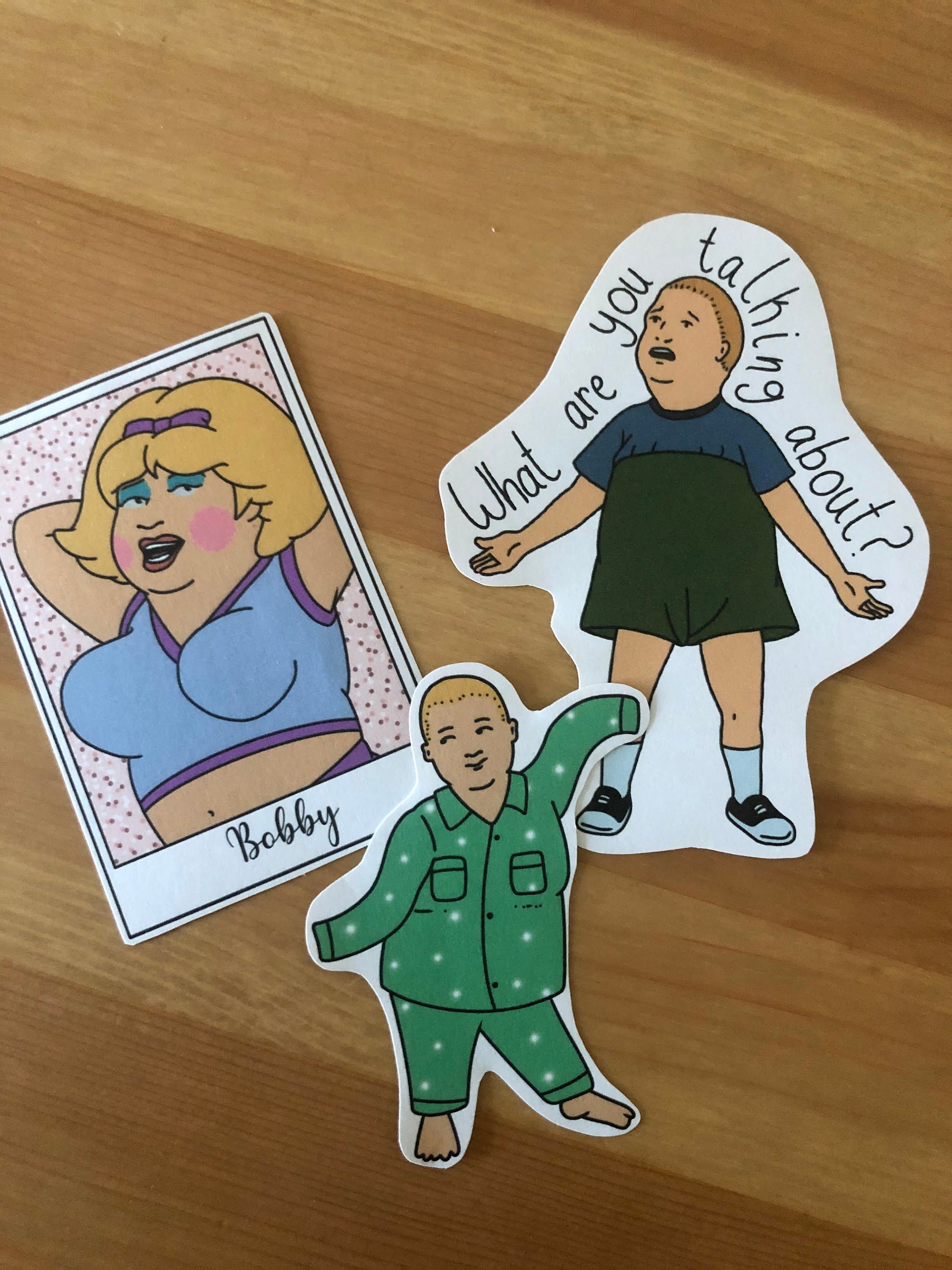 Bobby Hill Paper Sticker Pack | Etsy