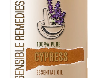 Cypress Oil Sensible Remedies 100% Pure and Natural Therapeutic Aromatherapy Grade Essential Oils - 5mL+