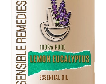 Lemon Eucalyptus Essential Oil 100% Pure Therapeutic Grade Lemon Eucalyptus Oil 5 mL+ Sensible Remedies