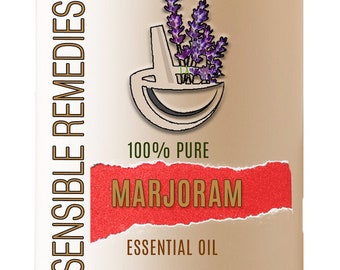 Marjoram (Sweet) Essential Oil 100% Pure Therapeutic Grade Essential Oil 5 mL + Sensible Remedies