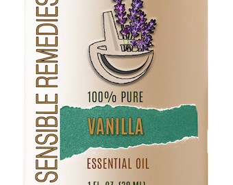 Pure Vanilla Oil Fragrant and Delicious Vanilla Essential Oil  5 mL+ Sensible Remedies