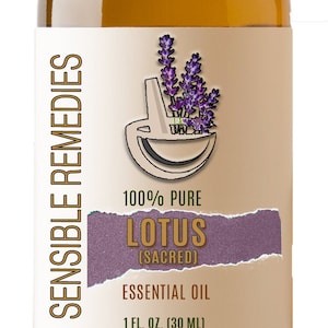 Lotus Essential Oil 100% Pure Grade Lotus (Sacred) Oil 5 mL+ Sensible Remedies