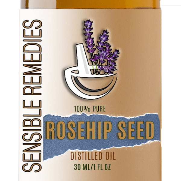 Rosehip Oil 100% Pure Grade Unrefined Rosehip Seed Oil 5mL+ Sensible Remedies