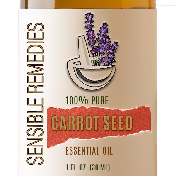Carrot Seed Oil Sensible Remedies 100% Pure and Natural Theraputic Aromatherapy Grade Essential Oils - 5mL+