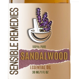 Sandalwood Essential Oil 100% Pure Grade Santal Oil 5 mL+ Sensible Remedies