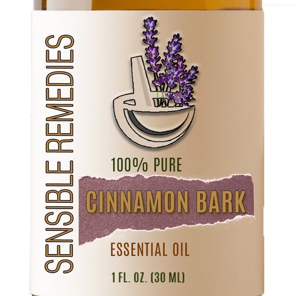 Cinnamon Bark Essential Oil 100% Pure Grade Cinnamon Oil 5mL+ Sensible Remedies