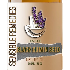Black Cumin Seed Essential Oil 100% Pure and Natural Distilled 5 mL+ Sensible Remedies