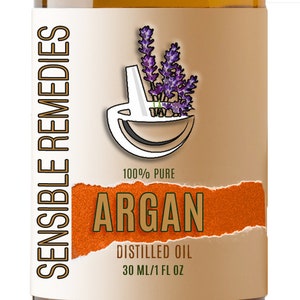 Argan Oil Sensible Remedies 100% Pure and Natural Therapeutic Aromatherapy Grade Essential Oils - 5mL+