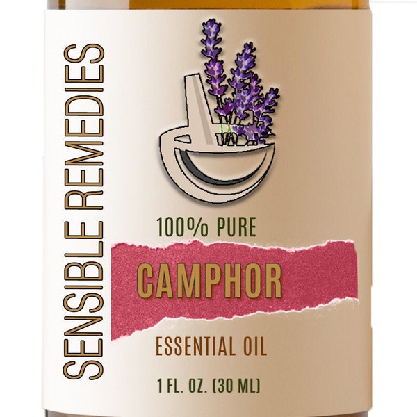Camphor Essential Oil 100% Pure Grade Camphor Oil 5mL+ Sensible Remedies