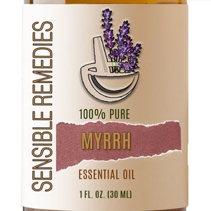 Myrrh Essential Oil (Sweet) 100% Pure Therapeutic Grade Myrrh Oil 5 mL + Sensible Remedies