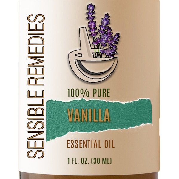 Pure Vanilla Oil Fragrant and Delicious Vanilla Essential Oil  5 mL+ Sensible Remedies
