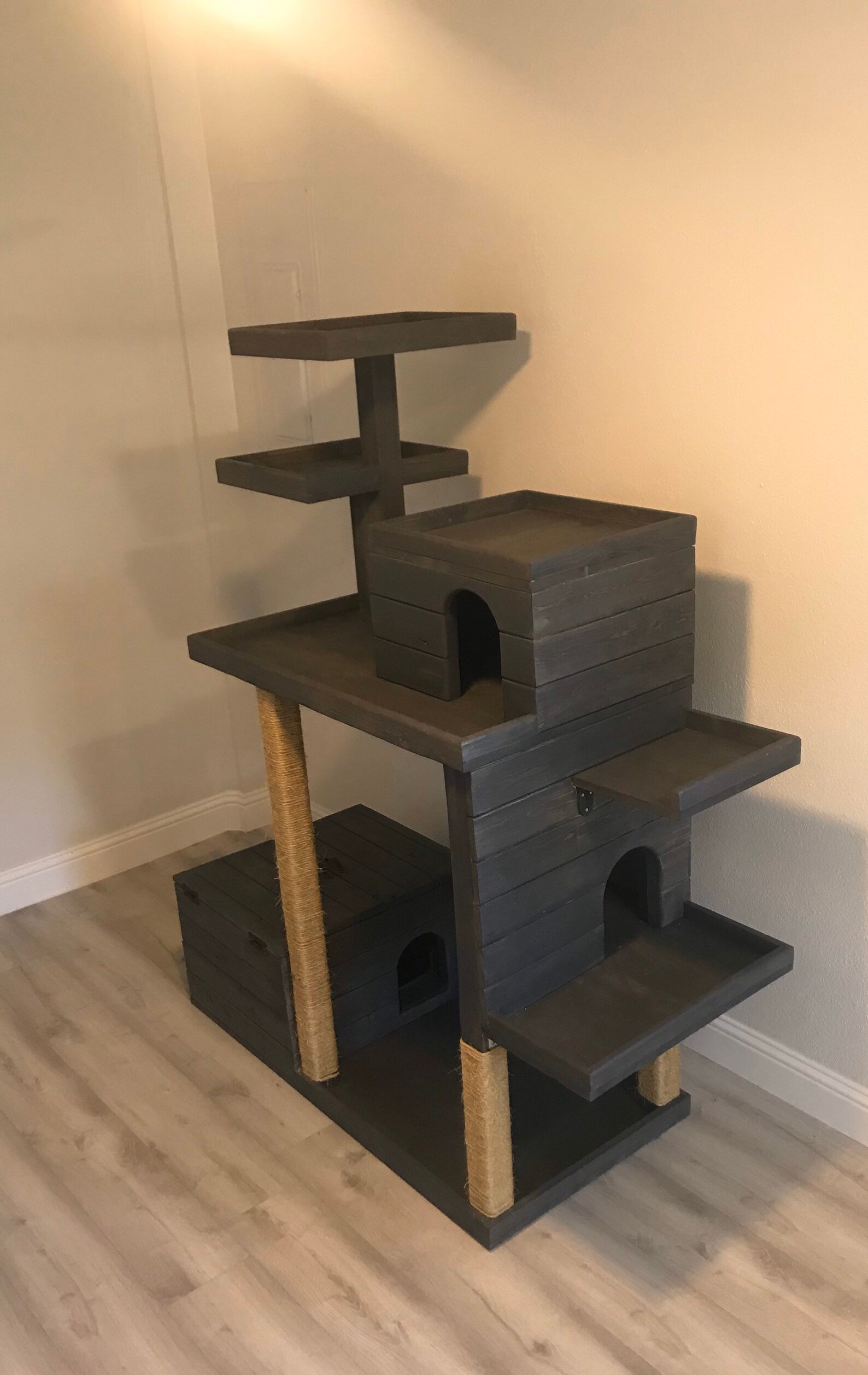 Multi Level Cat Tower With Dog Proof Litter Box. Etsy