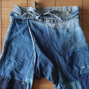 INDIGO BORO Vintage Japanese MOMOHIKI Workpants #217