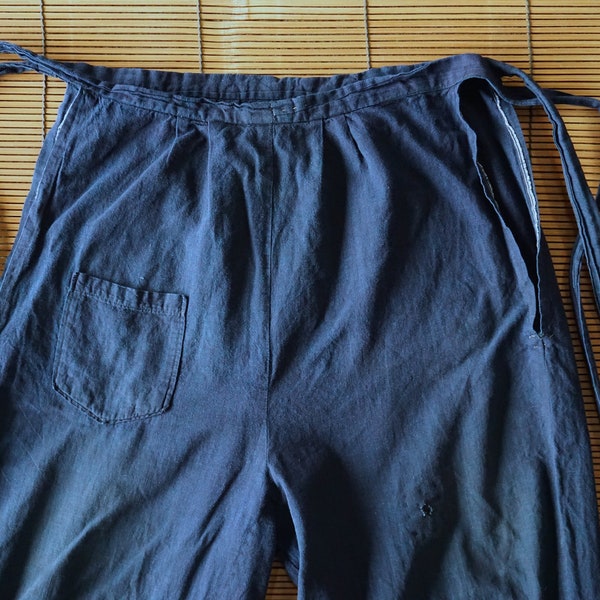 SOLID INDIGO vintage Japonais MONPE Pantalon de travail #214