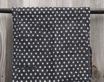 BLACK INDIGO BORO Cloth Vintage Japanese Folk Textile #53