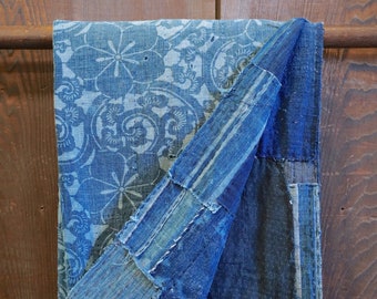 Vintage Japanese Indigo Dyed Boro Patched Rug #3911 - Etsy