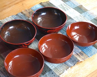 Japanese lacquerware | Etsy Modern lacquerware set (2 bowls + 2