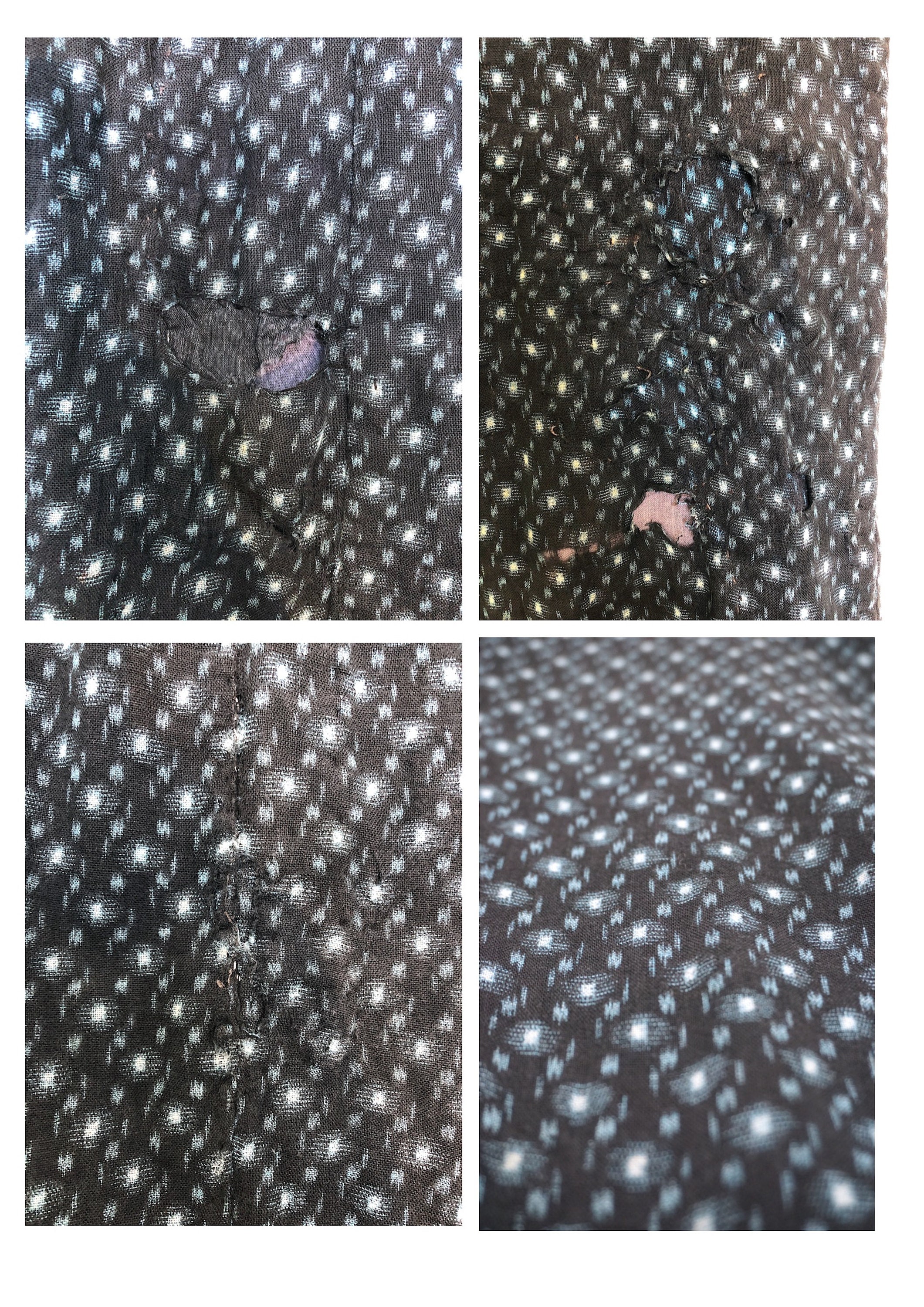 TATTERED Indigo Ikat Vintage Japanese Cotton Kimono BORO #145 - Etsy