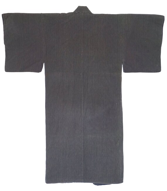 RUSTIC INDIGO Cotton Peasant Kimono / Vintage Japanes… Gem