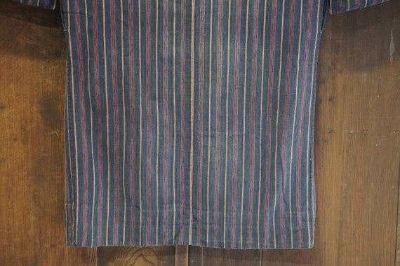 Nicely Worn in! Vintage Indigo Striped Work Jacke… - image 8