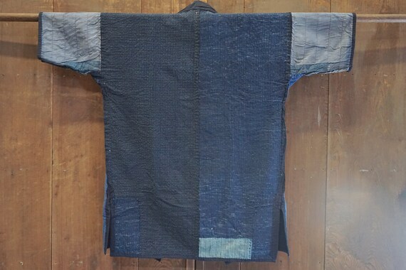 MEIJI ERA Sashiko Stitched Work Jacket / Antique … - image 4
