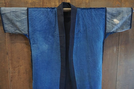 MEIJI ERA Sashiko Stitched Work Jacket / Antique … - image 2