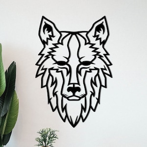 Wolf Metal Wall Art, Metal Wall Decor, Metal Wall Art, Wildlife Decor, Housewarming Gift, Wolf Home Decor , Wildlife Wall Art, Nursery Decor