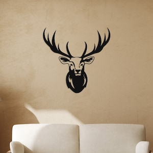 Deer Metal Wall Decor, Deer Metal Wall Art, Deer Wall Decoration, Decorative Deer Head, Gold Deer Decor, Deer Head Decor, Deer Head Sign