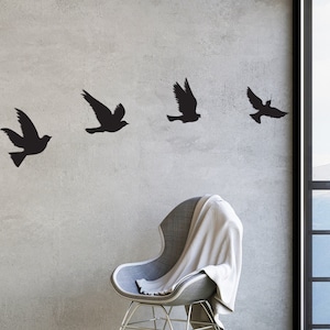 Oiseaux Décor mural en métal, Art mural en métal, Décor mural en métal, Design minimaliste, Intérieur de décoration murale, Art mural en métal oiseau, Tenture murale de bureau