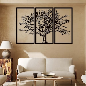 Decorazione da parete in metallo con pannello ad albero, decorazione da parete moderna per soggiorno, arte da parete in metallo extra large per esterni, grande decorazione per veranda autunnale, decorazione rustica per fattoria
