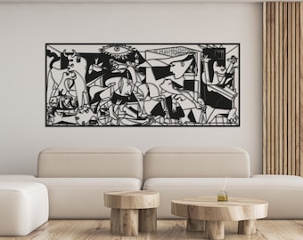 Pablo Picasso Guernica Metal Wall Art, Guernica Metal Wall Decor, Guernica Metal Wall Sign, Extra Large Wall Decor, Pablo Picasso Wall Decor