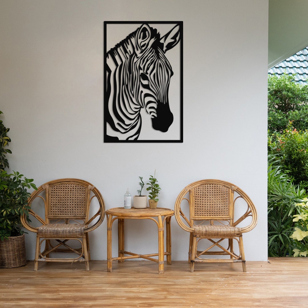 Zebra Metal Wall Decor, African Home Decor, Zebra Best Gifts, Zebra