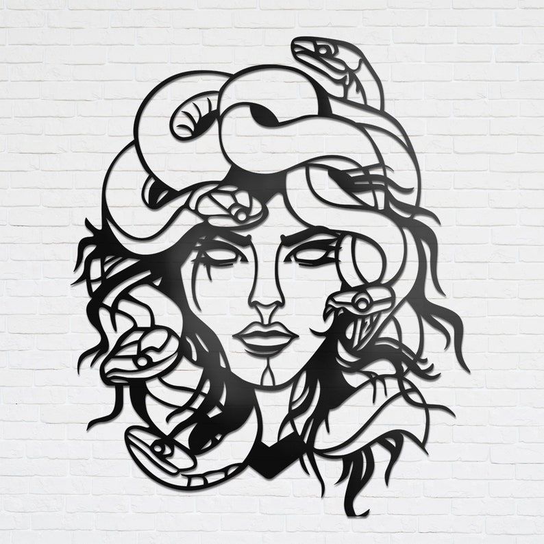 Medusa Wall Art Metal Wall Decor Metal Wall Art Greek Etsy
